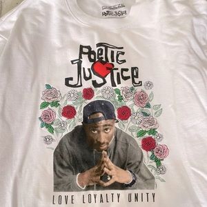 Tupac Poetic Justice Flower Embroidery Crewneck
